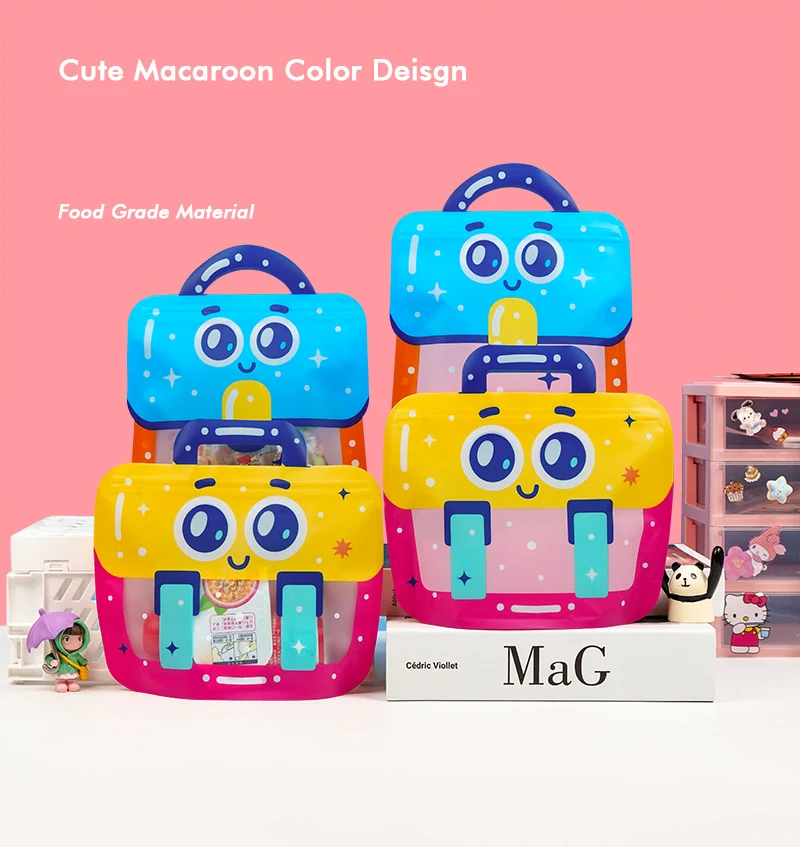 20/50pcs Kindertag Geburtstags feier Geschenk beutel Geschenkt üte Lebensmittel qualität Cartoon tragbare Macaron Farbe Abschluss versiegelung Taschen – Detail 11