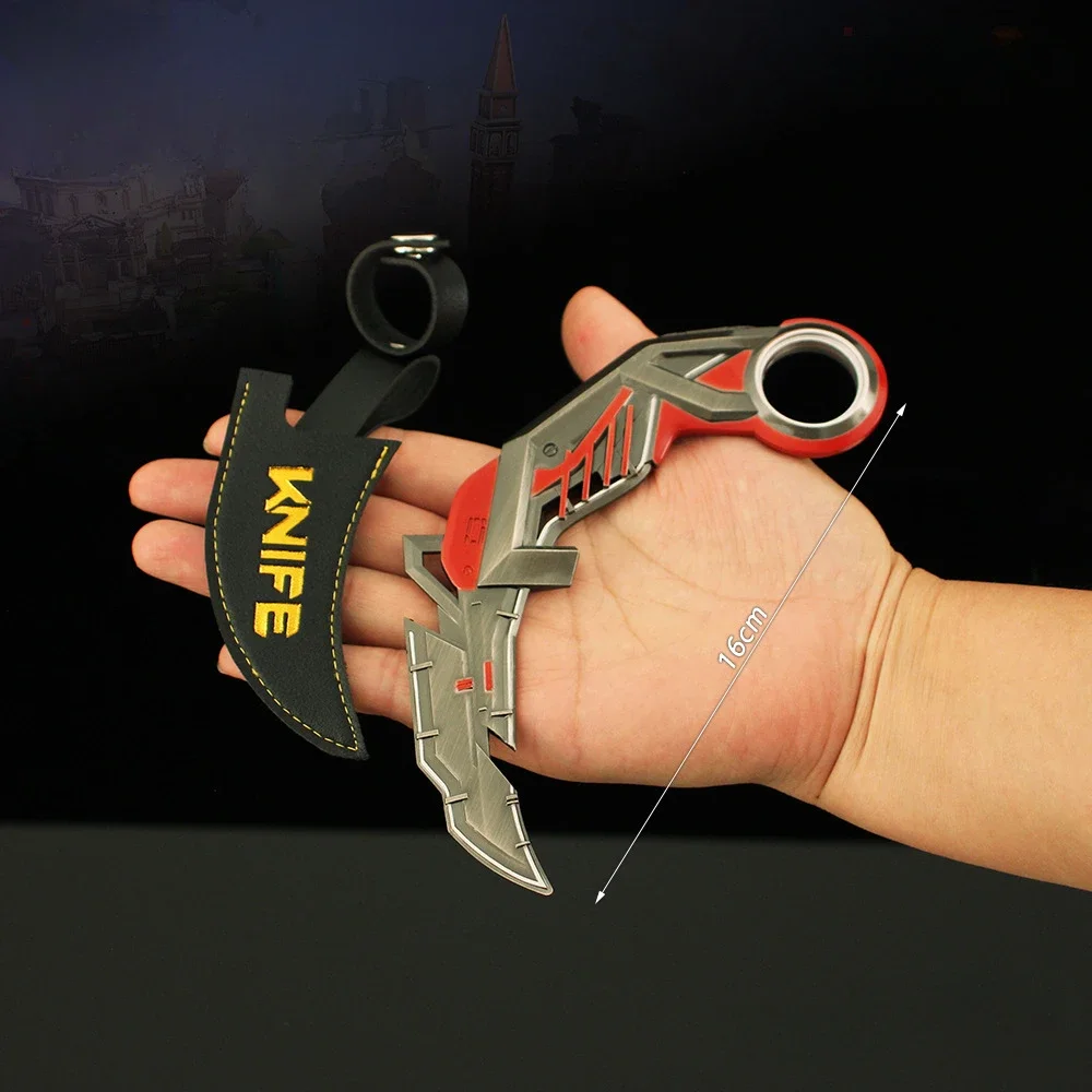 16cm Valorant broń do wręcz RGX 11z Pro Karambit metalowa gra peryferyjna miecz samurajski broń Model ozdoby rzemiosło prezenty zabawki