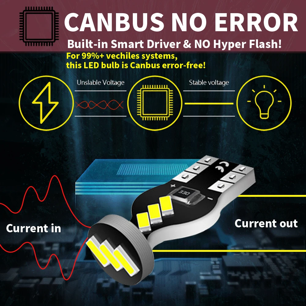 10pcs T10 W5W Led Canbus Clearance Light Parking Bulb Interior Side Lamp For Volvo XC60 V50 V40 V60 C30 S40 XC90 S80 XC70 V70 - view 6
