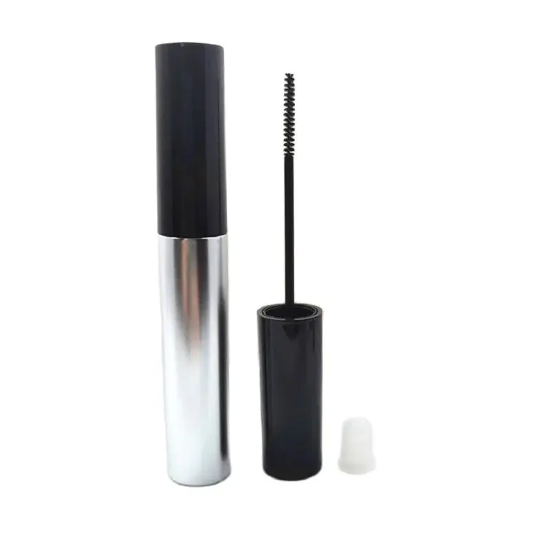 25/50Pcs 10ml Empty Eyelash Growth Liquid Bottles Black Lid Fine Long Thin Brush Makeup Tool Mascara Tube Cosmetic Containers