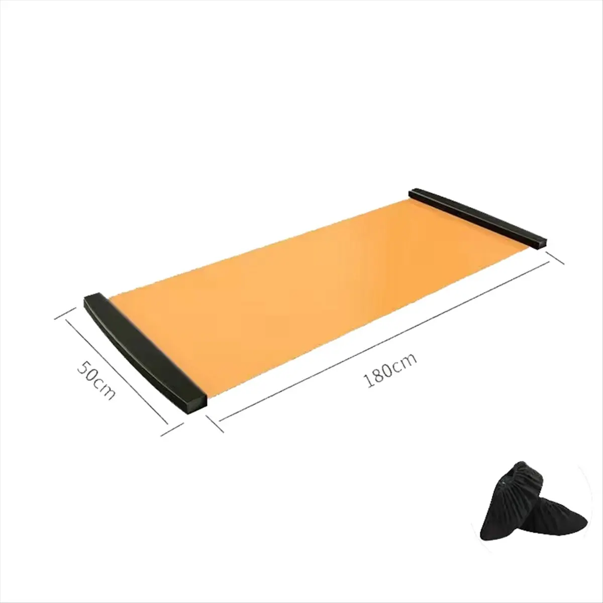 L79A Yoga Sliding Mat Sports Fitness Glide Plate Core Exercise Running Skating Leg Training Board Gym Equipment Orange 180cm view 6
