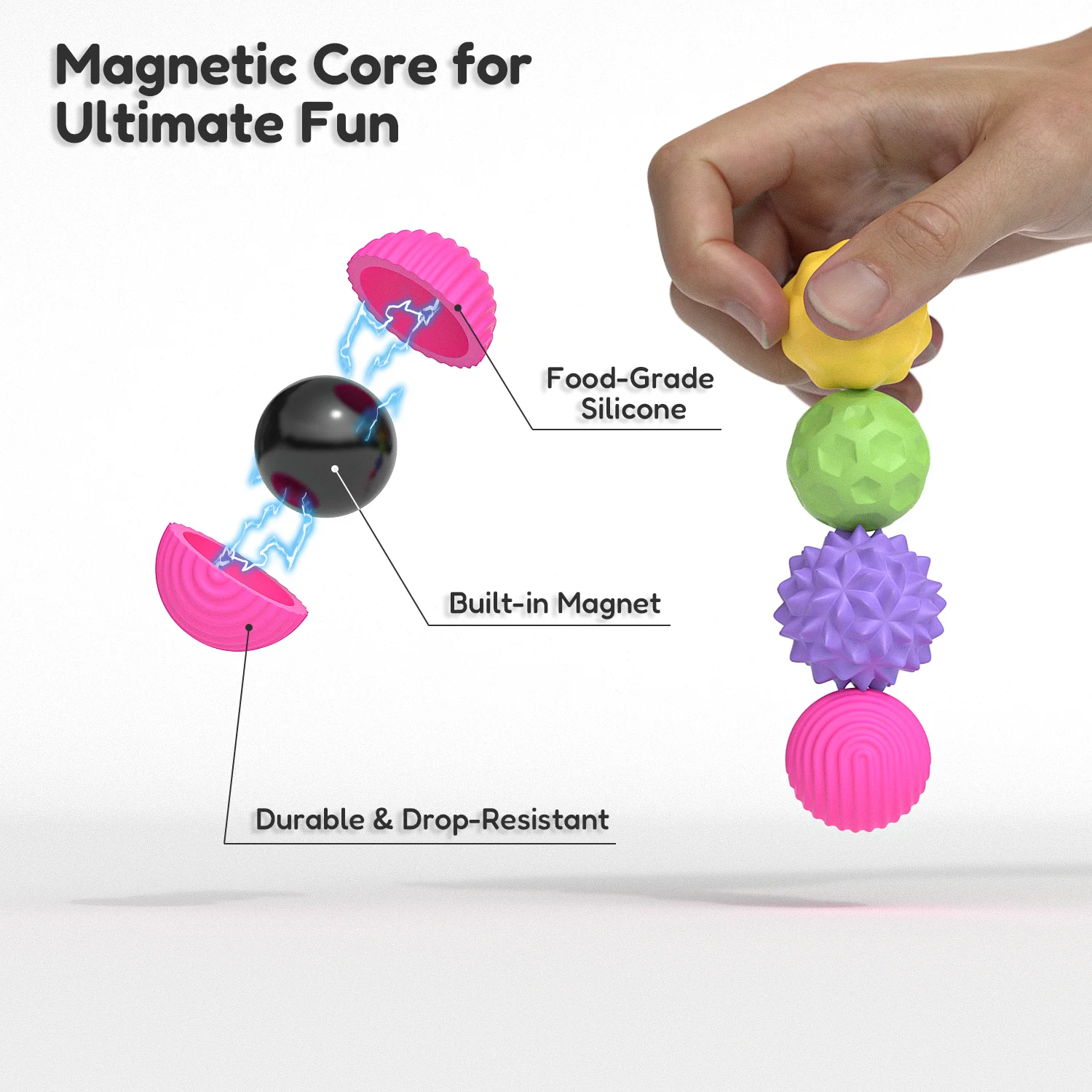 حجم كبير مغناطيسي Zabawka تململ Zabawki Antystresowe EDC ضد الإجهاد القلق المغناطيسي Kulki Dla Doros Dzieci Autyzm