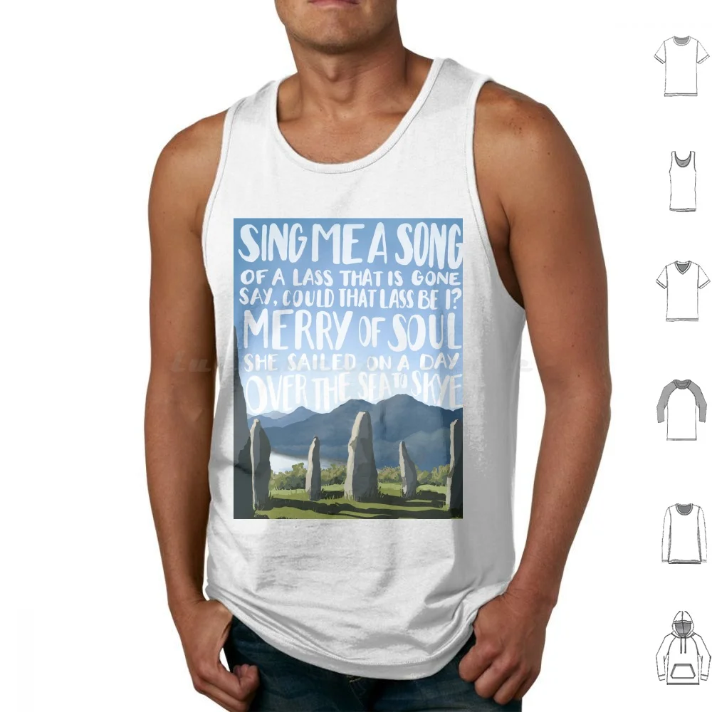 Sea To Skye Tank Tops Print Cotton Skye Outlander Boat Song Sea Ocean Claire Jamie Fraser Malcolm Scotland Standing