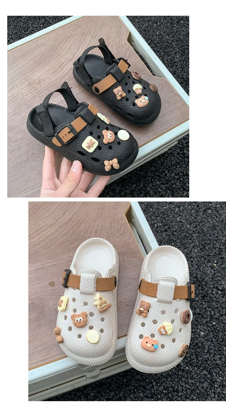 Kinder-Clogs für Jungen und Mädchen, Neue rutschfeste, bequeme, geschlossene Hausschuhe für drinnen und draußen – Detail 11