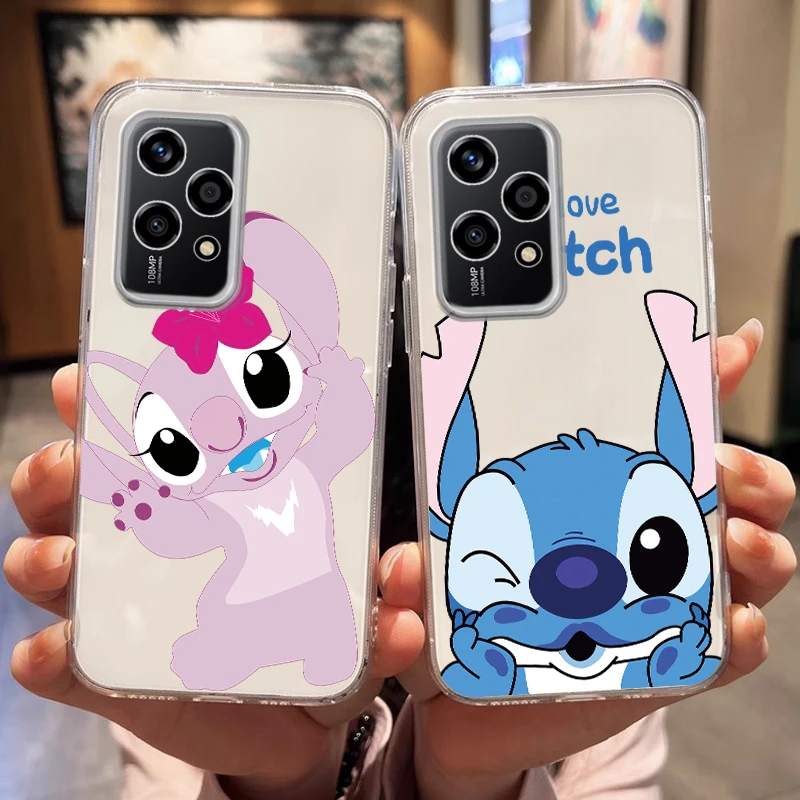 Per Honor 200 Lite Cassa Del Telefono Stitch Cinnamoroll Anime Cartoon Trasparente Fresco Caduta Divertente Copertura Per Honor 200 Lite Silicone TPU Borsette