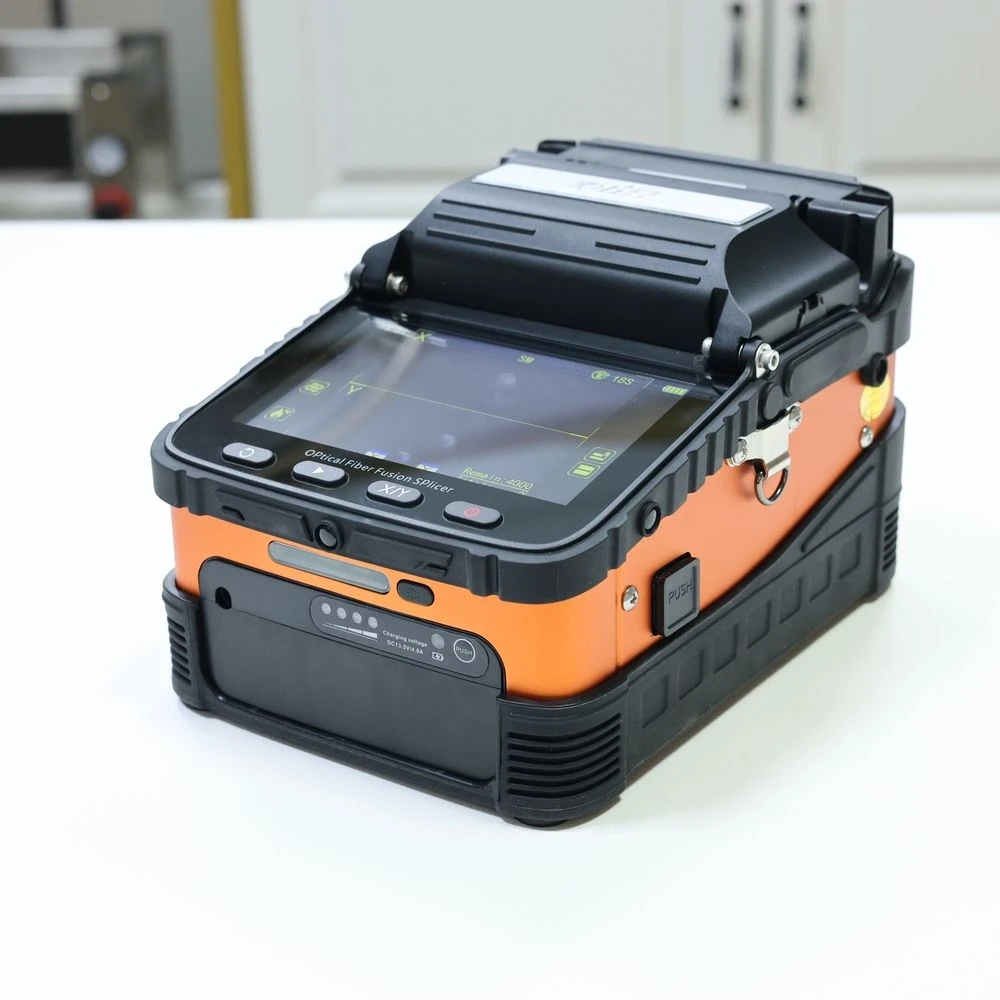 AI-5 entièrement automatique intelligent épisseuse de fusion de fibres optiques six moteur arc tronc câble de fibres optiques machine de soudage par fusion