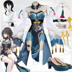 Game Honkai: Star Rail Ruan Mei Cosplay Costume Wig Shoes Anime Sexy Woman Dress Uniform Outfit Halloween Carnival Party Suit