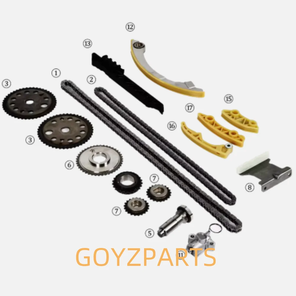 Kit de Reparación de Tensor de Cadena de Distribución de Motor 24448509 5636378 24461834 para CHEVROLET HHR 2.4 CADILLAC BLS Wagon
