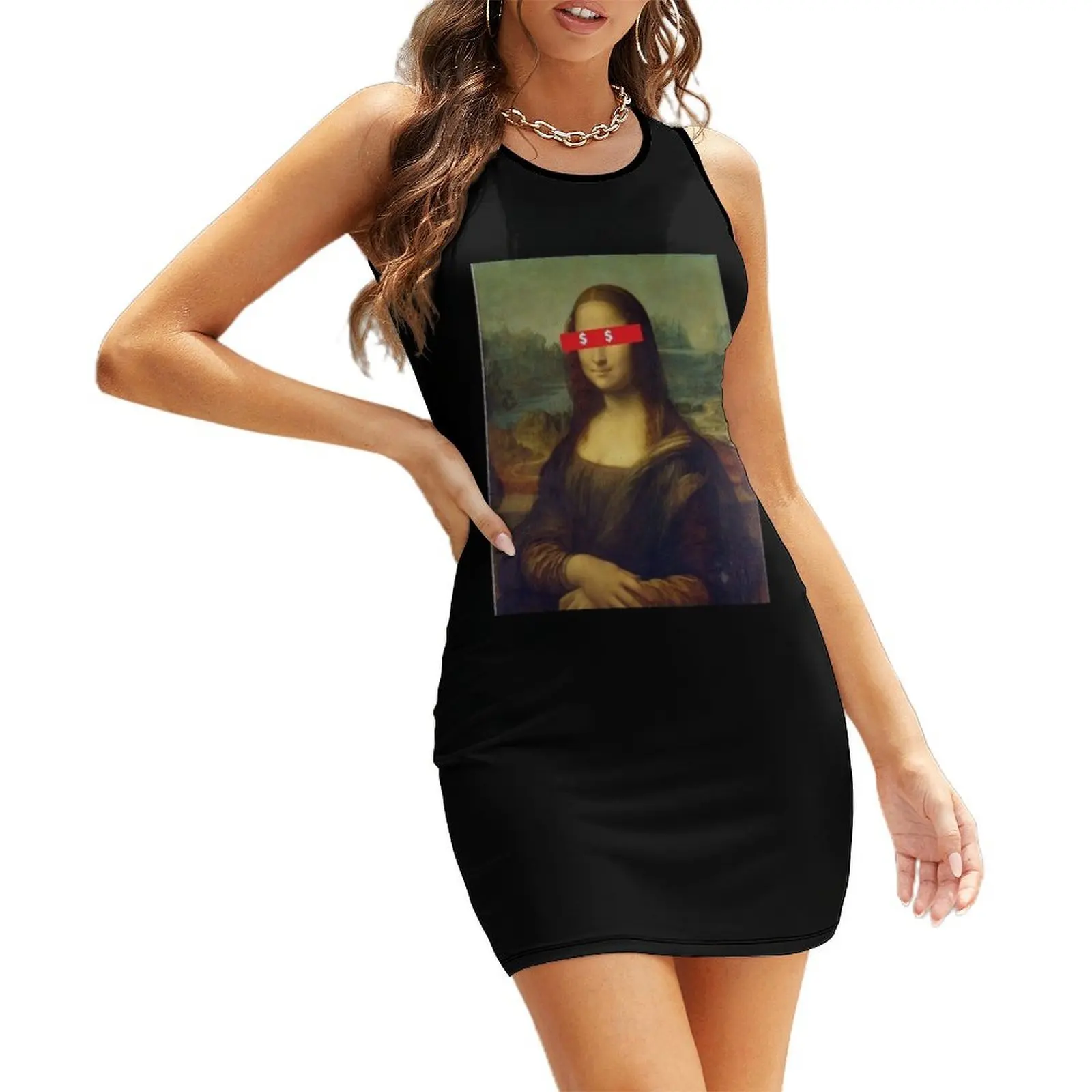 

Money Lisa, Mona Lisa Sleeveless Sundress bandage dress evening dresses women Dress for pregnant women