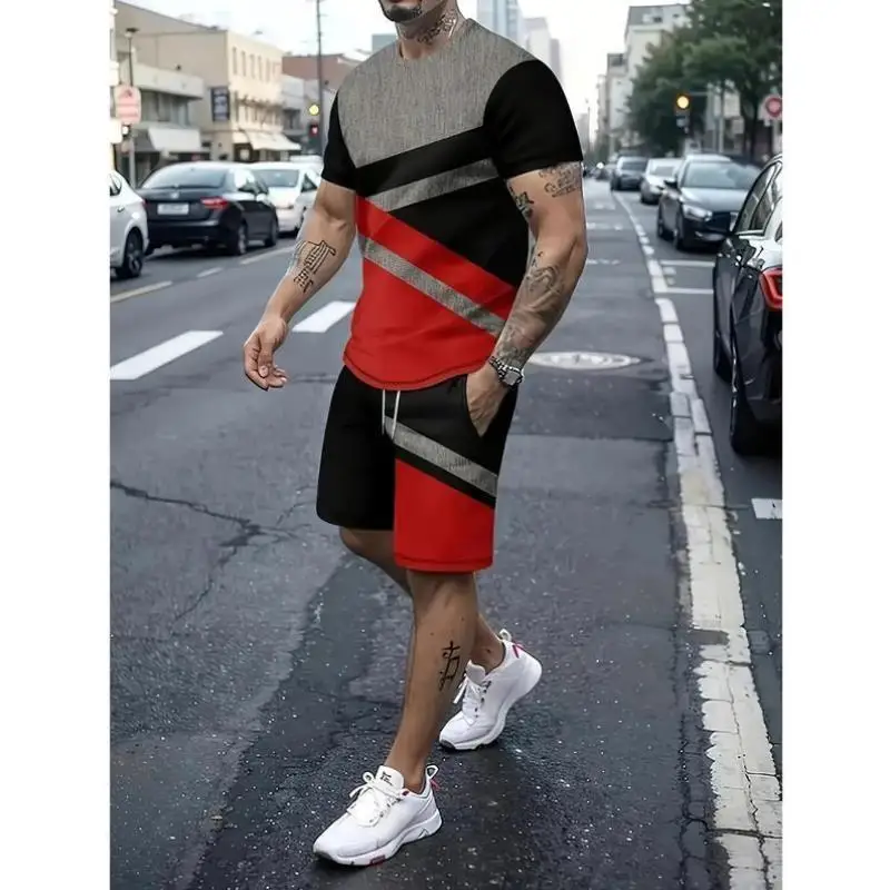 

Мужская повседневная футболка с круглым вырезом и комплект осеннего сезона Seven Sve Length ort Pants Спортивная одежда Ensemble для мужчин