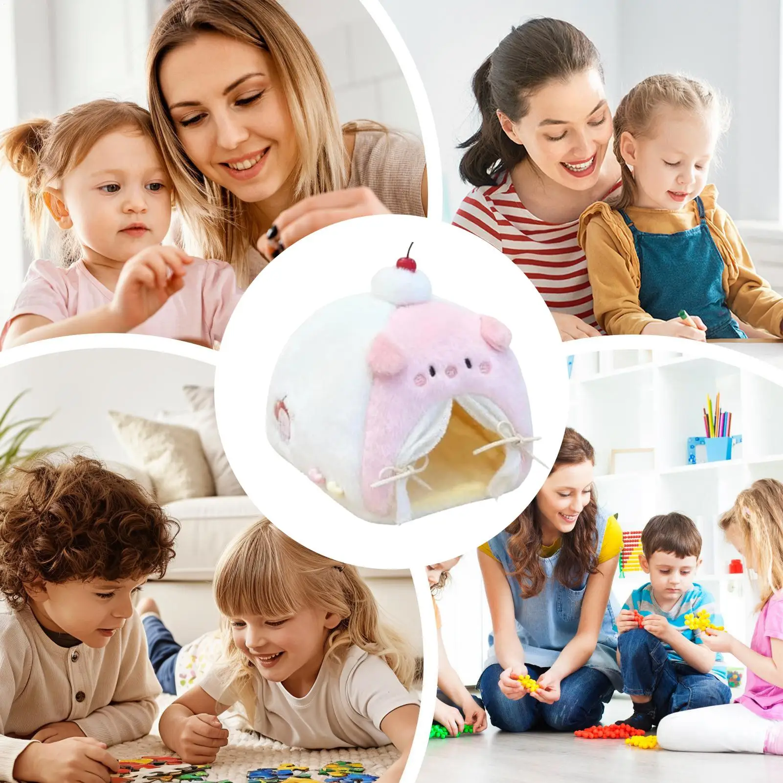 Łóżko dla lalek Zestaw mebli miniaturowych Namiot dla lalek Łóżko do salonu Dom Zabawa wyobraźnica Zwierzątka pluszowe Biurko wewnętrzne