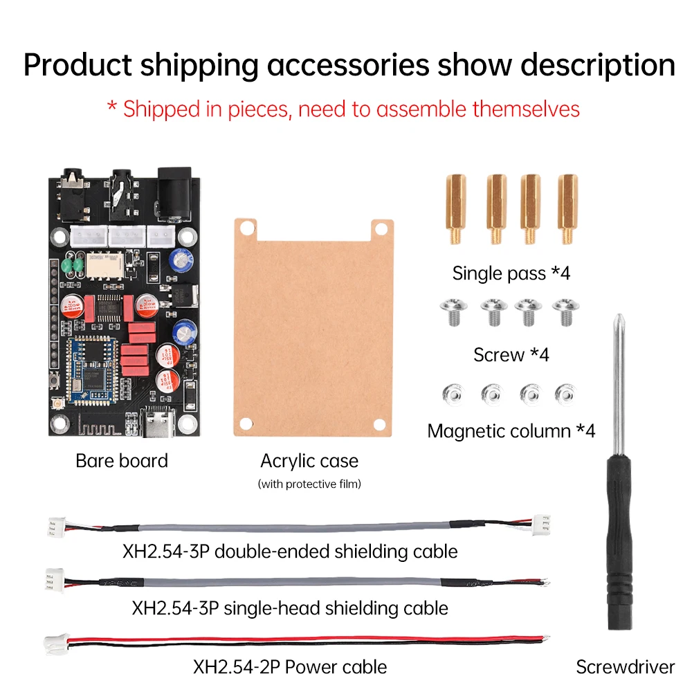 DC 8-24V APTX HD QCC5125 LDAC Wireless Adapter Bluetooth 5.1 Receiver Board DAC Audio Decoder Board 24Bit/96Khz LDAC Type-C