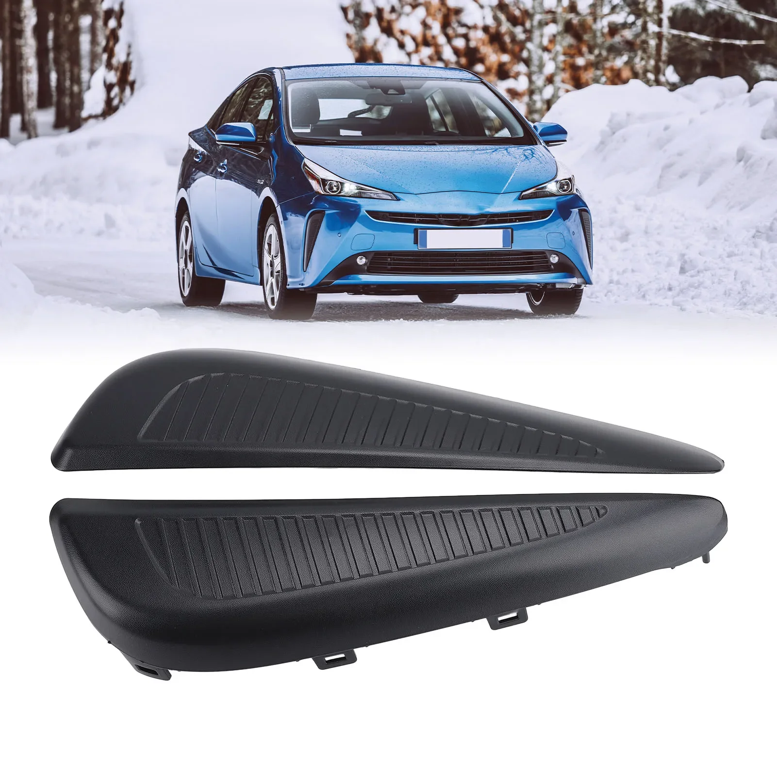 

1 Pair of Car Fog Light Bezel Fog Lamp Frame ABS 5271347040 5271247040 for Toyota Prius 2018-2022 XW50-facelift