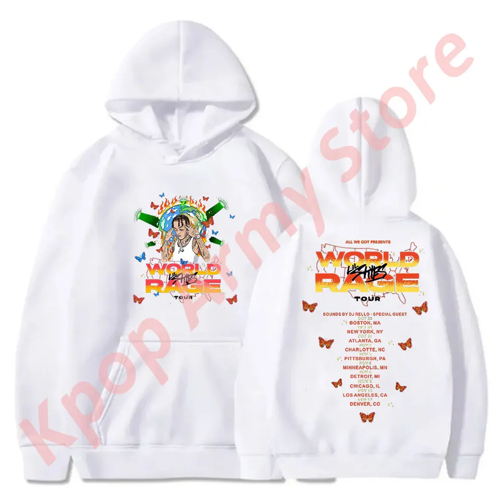 Lil Skies World Rage Tour Hoodies Rapper Merch Pullovers Women Men Fashion Casual Sweatshirts