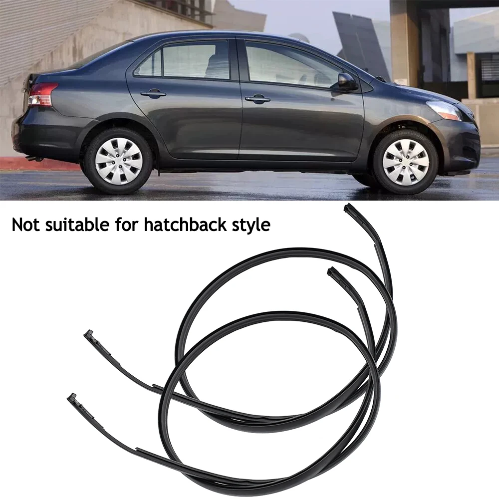 2pcs Roof Drip Moulding Trim For Toyota Yaris Sedan 2007 2008 2009 2010 2011 Replace #75551-52160 75552-52140 Left & Right
