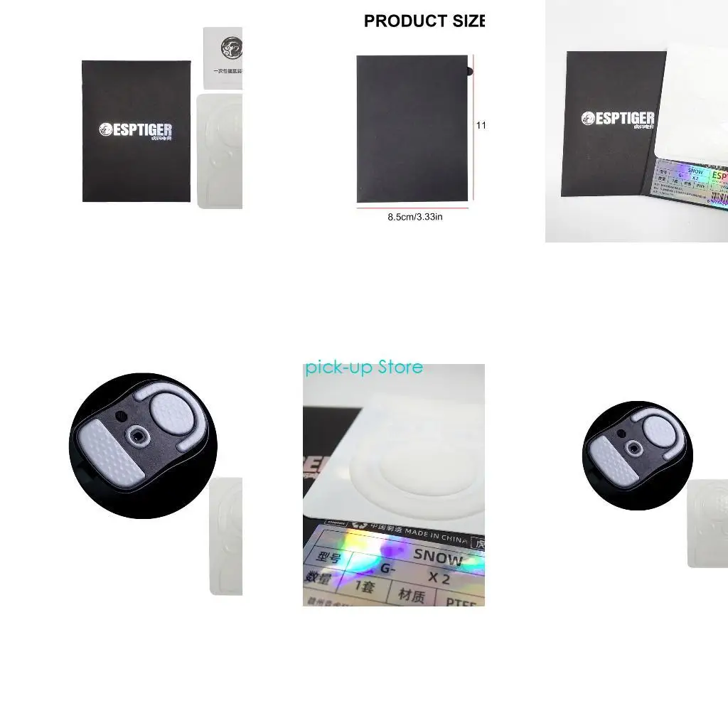 Q5WA Esportstiger Mouse Skates Mouse Glides Feet Pad Sticker for GProX Superlight2 Mouse Round Curveds Edges