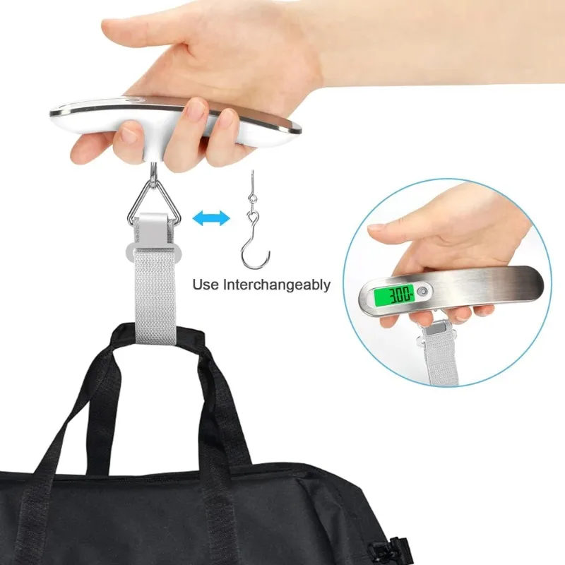 ​ ​ ميزان الأمتعة الرقمي - أداة وزن السفر للجيب الإلكتروني بشاشة LCD ​ ​