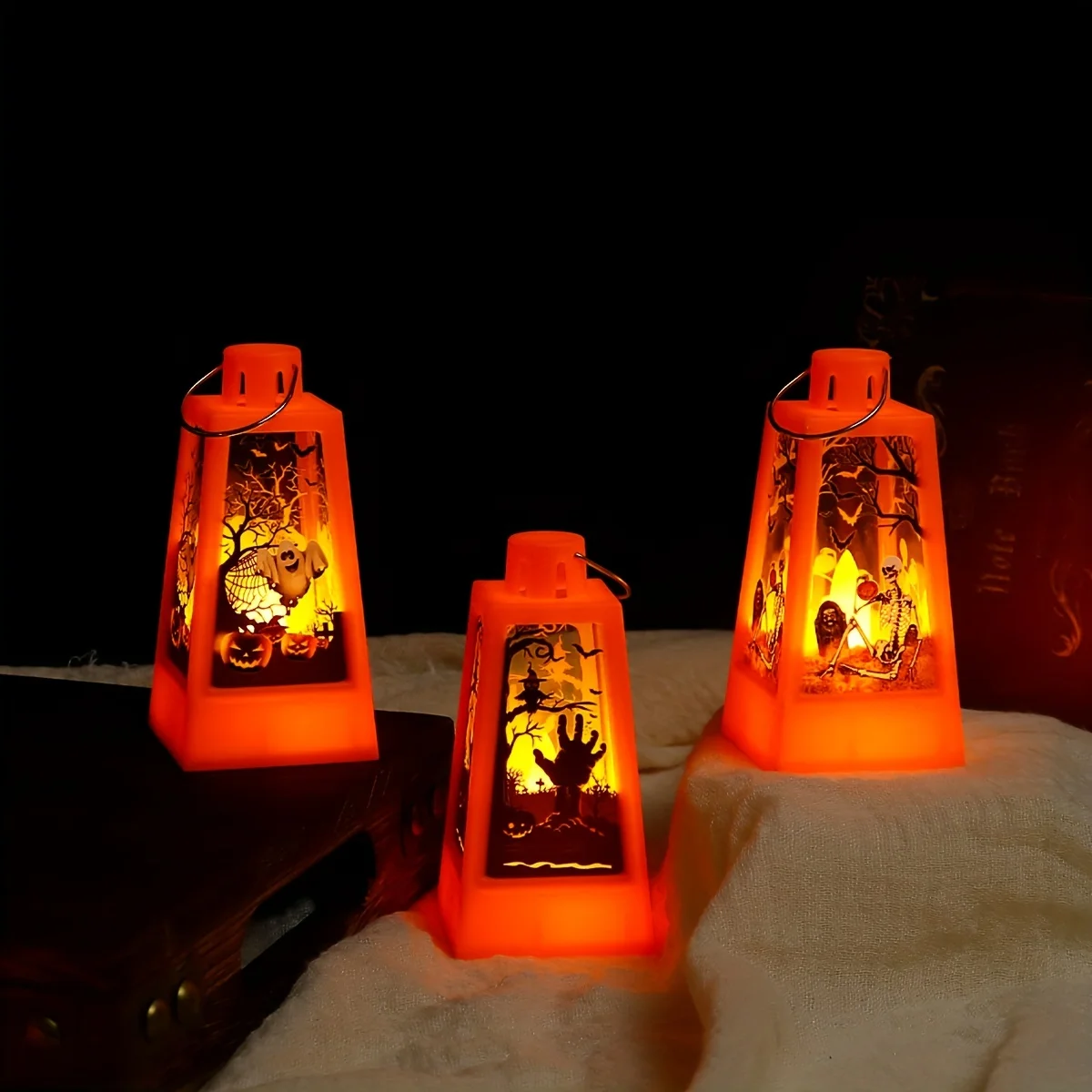 فانوس الهالوين بجمجمة اليقطين ، مصباح فانوس ليد لحفلات المهرجانات ، إكسسوارات منزلية ، ديكور 2 * *