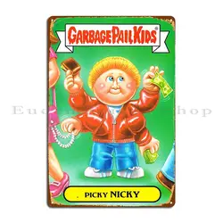 The Garbage Pail Kids Mystery Revealed Metal Sign Printing Designer Decoration Personalized Mural Tin Sign Poster