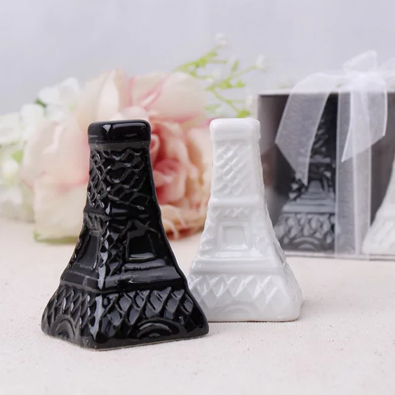 Free Shipping 20 pcs/lot=10 sets/lot Wedding Souvenir Eiffel Tower salt and pepper shakers wedding retun gift