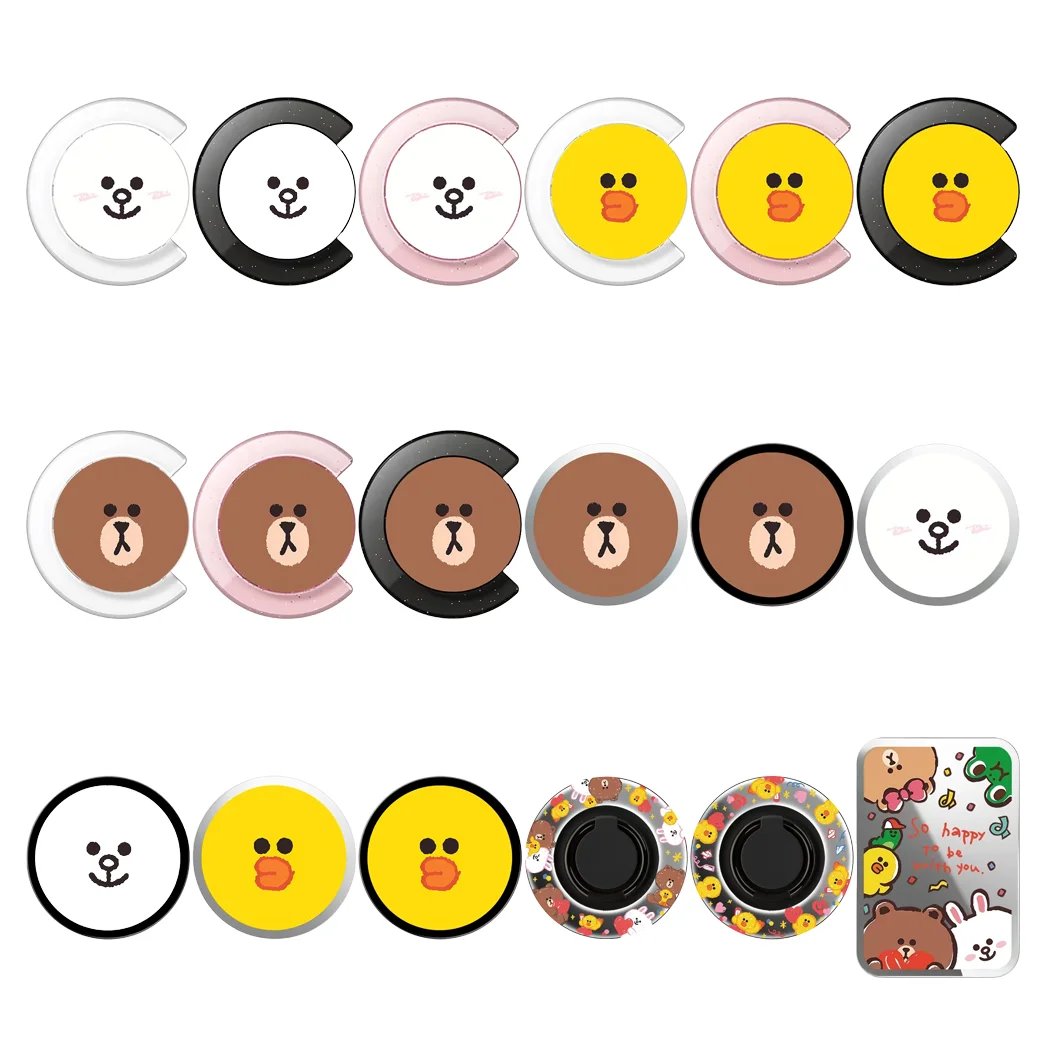 Cartoon Bear Friends Magnetic Grip Card Holder Phone Stand for IPhone Holder Mount Support for Galaxy Phone Accessories