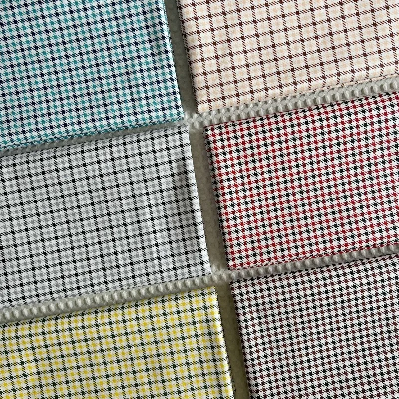 5mm Pure Cotton Twill Check Printed Fabric for Home Textile Sewing Table Cloth DIY, 160x50cm