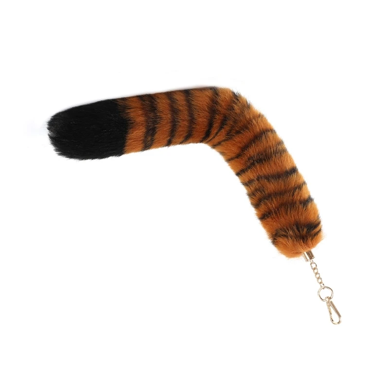 Foxes Tail Keychain Furry Wolf Tail Keyring Cosplays Toy Foxes Costume Bag Hangings Charm Pendant Handbag Accessorise HXBA