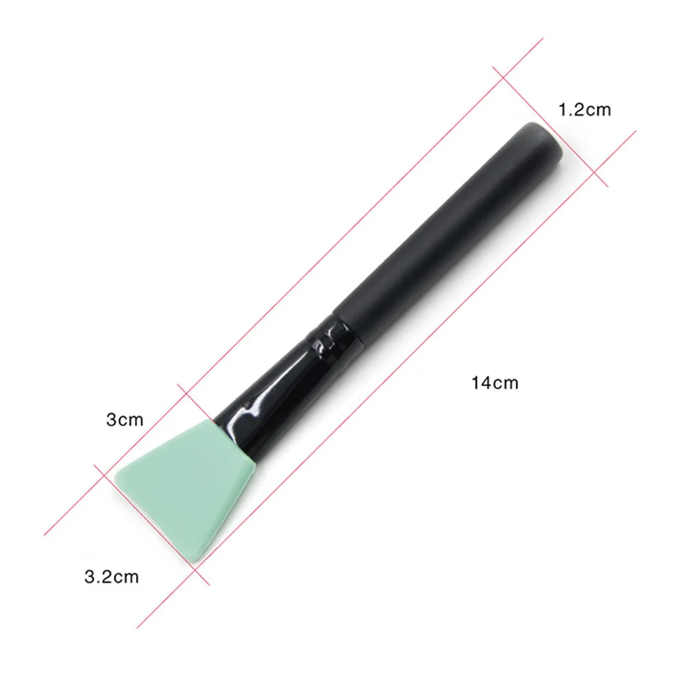 4pcs Silicone Face Mask Brush Flat Head Hairless Applicator For Facial Mud Body Lotion Butter Hygienic Sensitive Skin Use