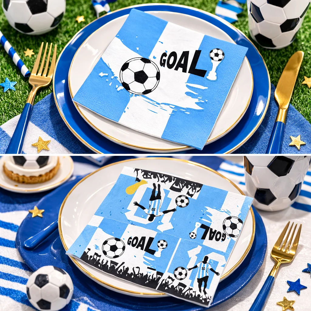 Football Party Napkins World Football 2026 Decorations Football Paper Napkins Birthday Party Table Decorations - view 6