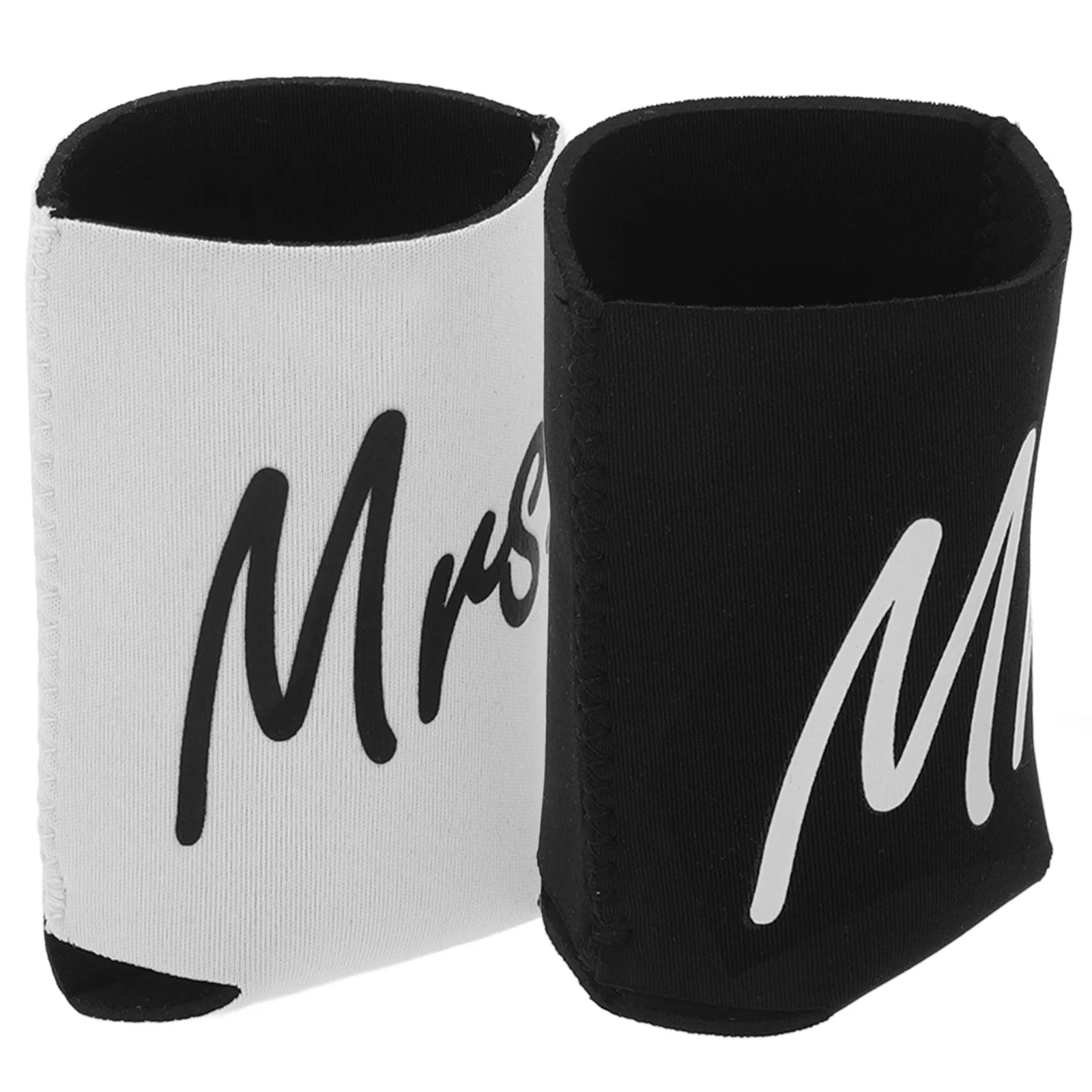 

2pcs Can Coolers Wine Glass Sleeve Mrs Mr Design Wedding Party Decor Drink Holder Reusable Beverage Cooler For Beer Soda
