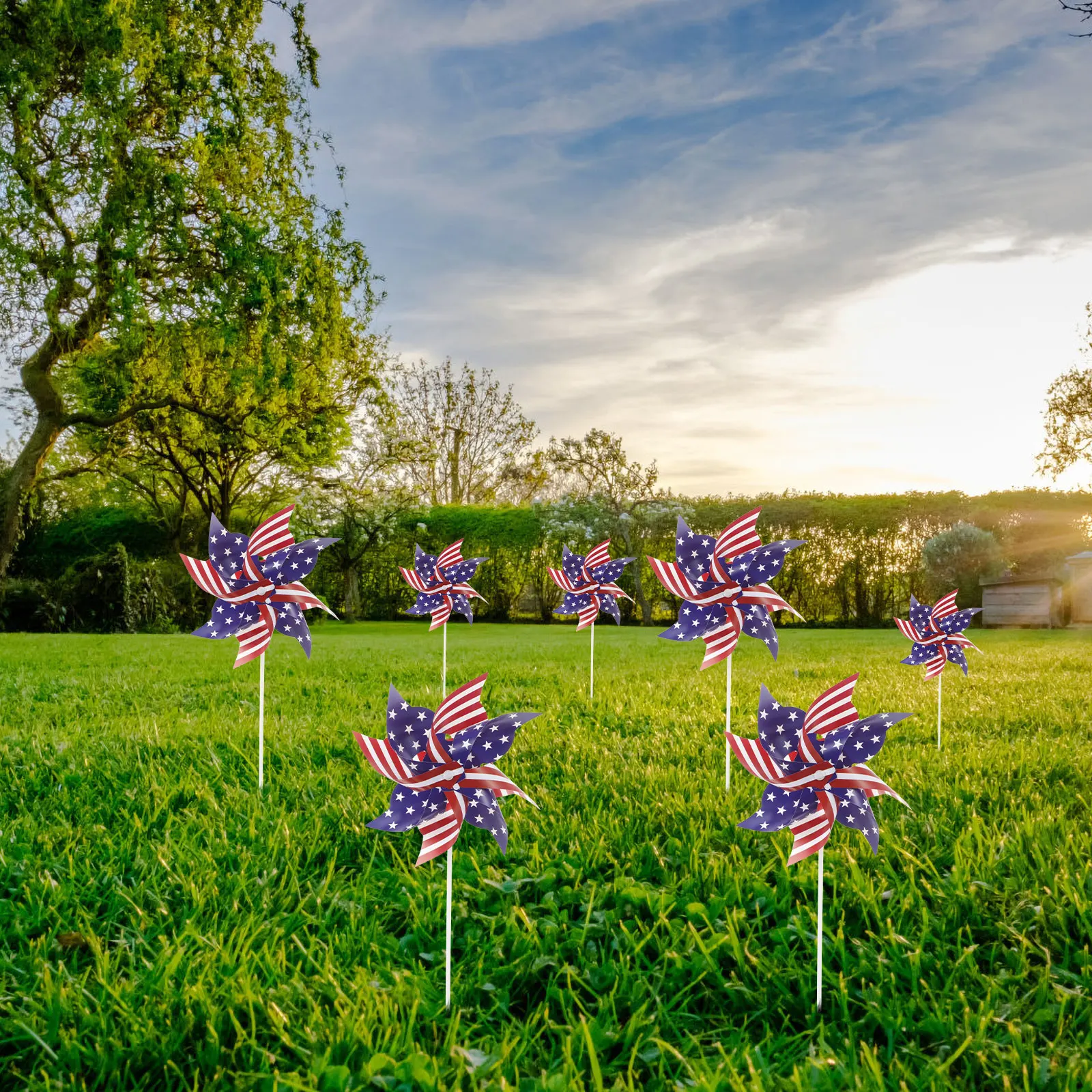 

12 Pcs Decorative Memorial Day Decoration Garden for outside Lawn Decorations Outdoor