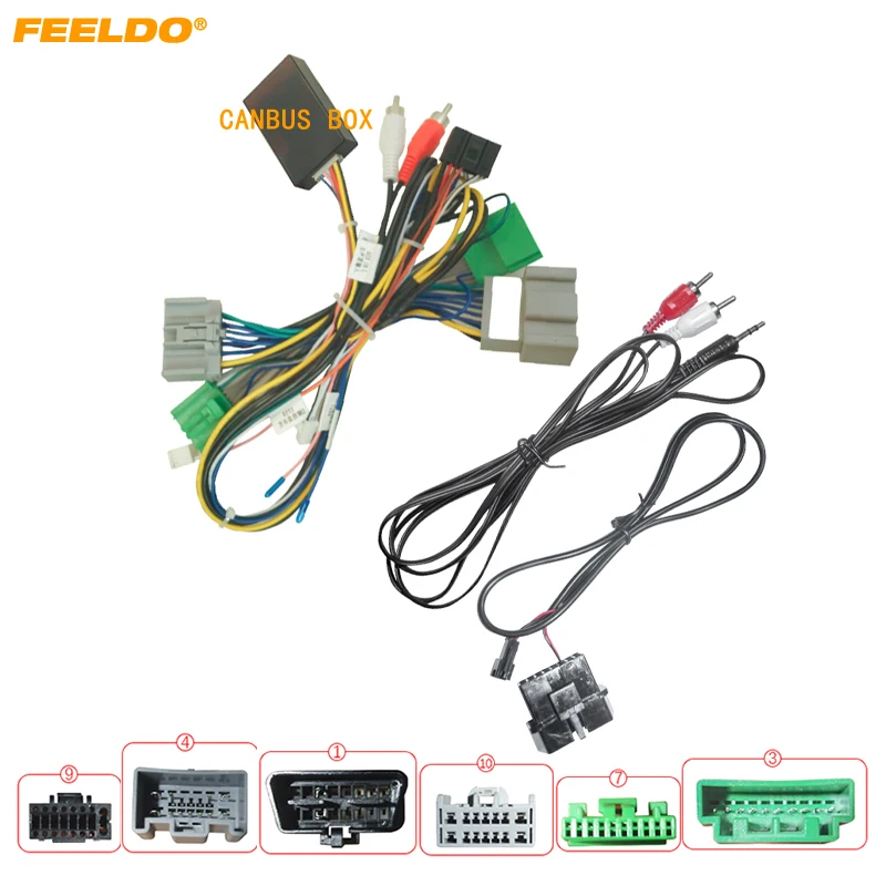 

FEELDO Car 16pin Android Head Unit Stereo Wiring Harness Cable With Canbus Box For Landrover Freelander 2 (06~12) #HQ7346