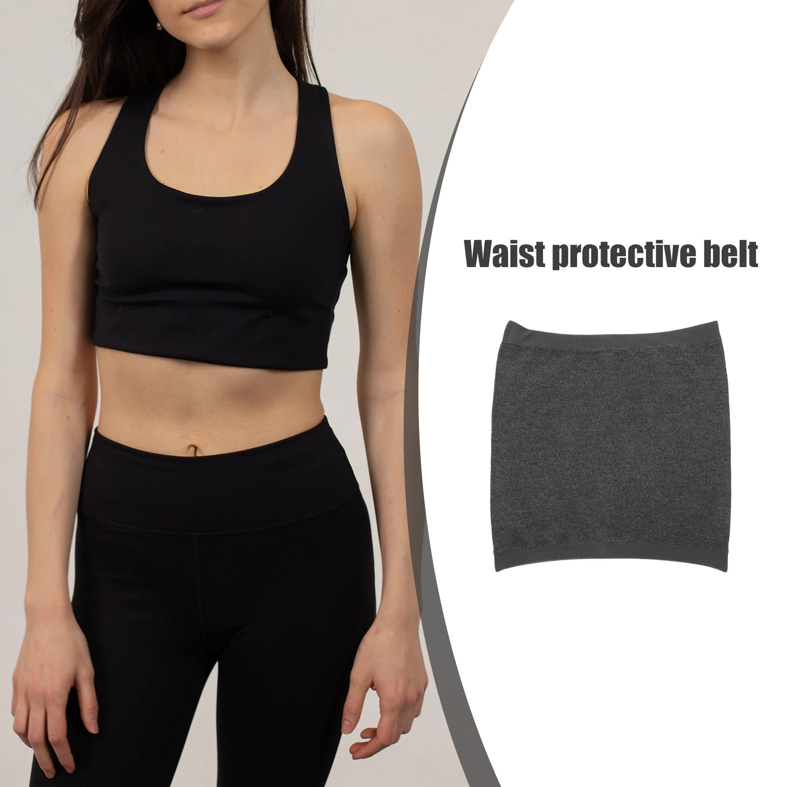 

Large Size Gray Waist Protective Belt Warm and Cozy Supportive Wrap for Daily Use Reusable Wear-Resistant Winter Waist Warmer