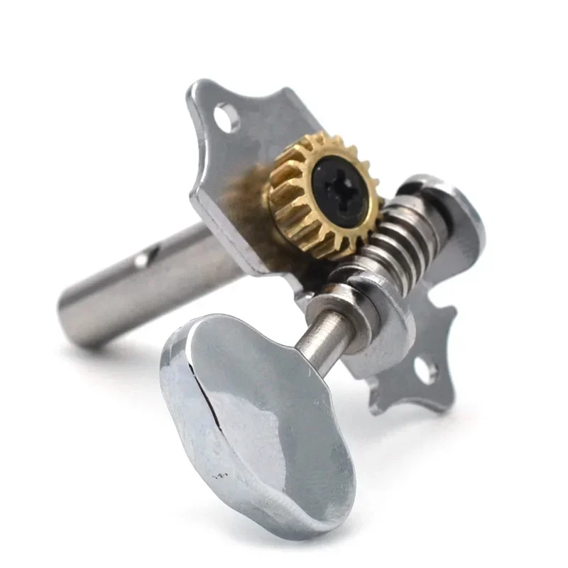 

18:1 Open Gear UK Guitar Locking String Tuners Tuning Pegs Machine Head Middle Hole for Classical Guitar Ukulele Chrome