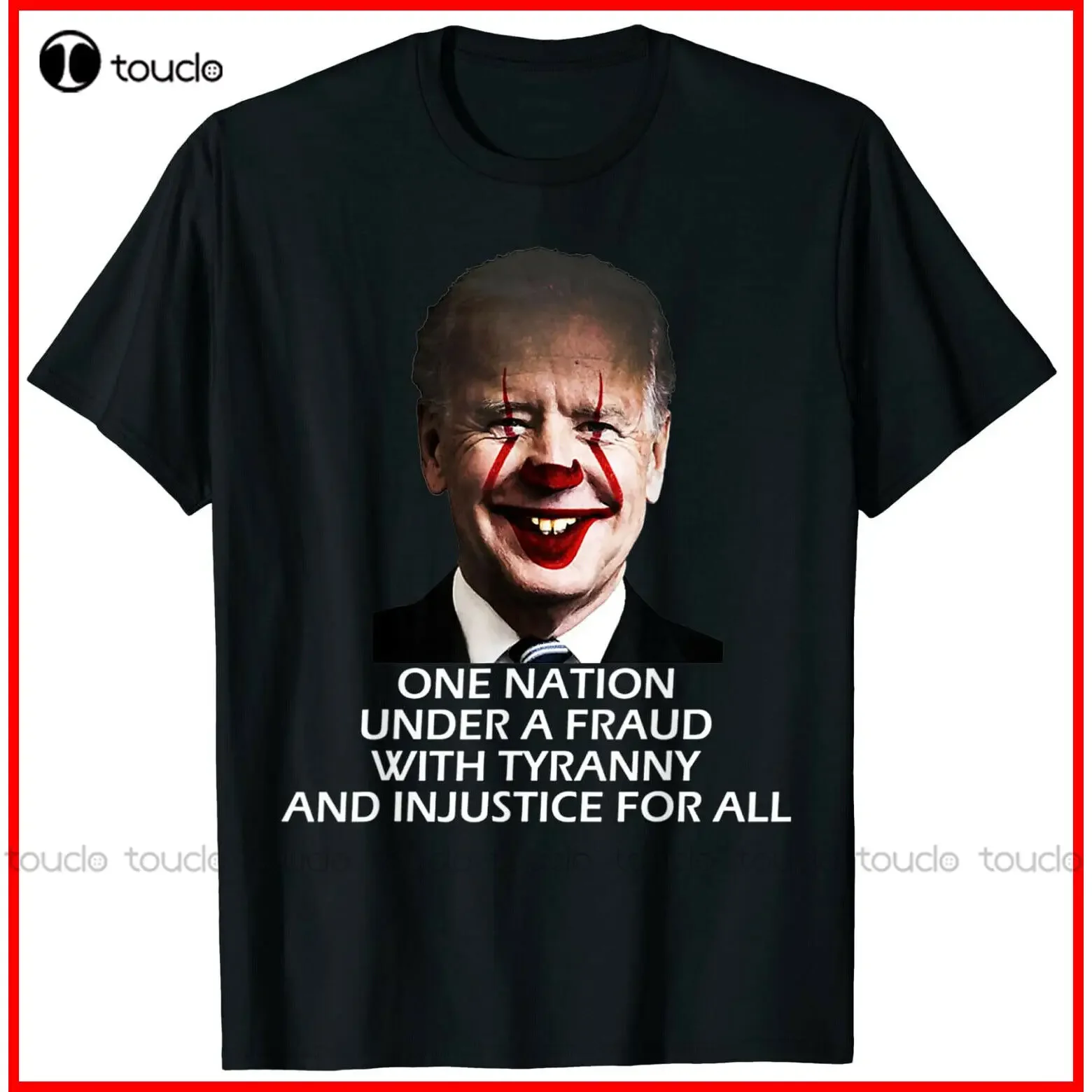 Camiseta negra de One Nation Under A Fraude With Tyranny And Injustice For All, Camiseta de algodón de s-5xl, camiseta blanca Unisex