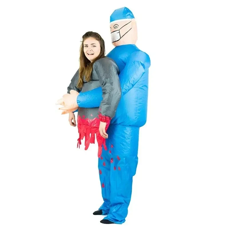 ❤ 2026 ✚ Disfraz Inflable de Cirujano Sangrante de Terror para Halloween, Disfraz Inflable de Fantasma Abrazable, Accesorios de Disfraces ◀