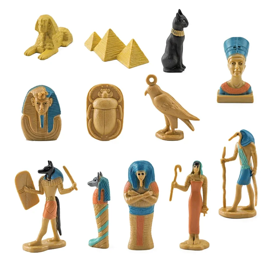 

Simulate World Famous Mini Building Ancient Egyptian Miniature Model Figurine Myth Queen Pharaoh Pyramid Mumm Model Teaching Toy