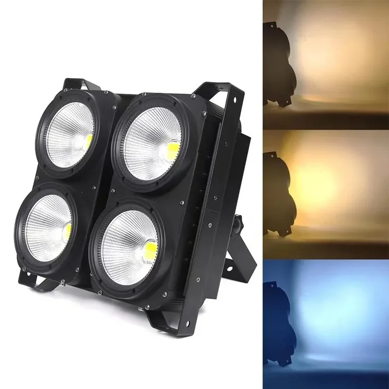 4x100W White & Amber COB LED blinder light stage show dj wedding club bar party dmx512 strobe light Stage lighting event show