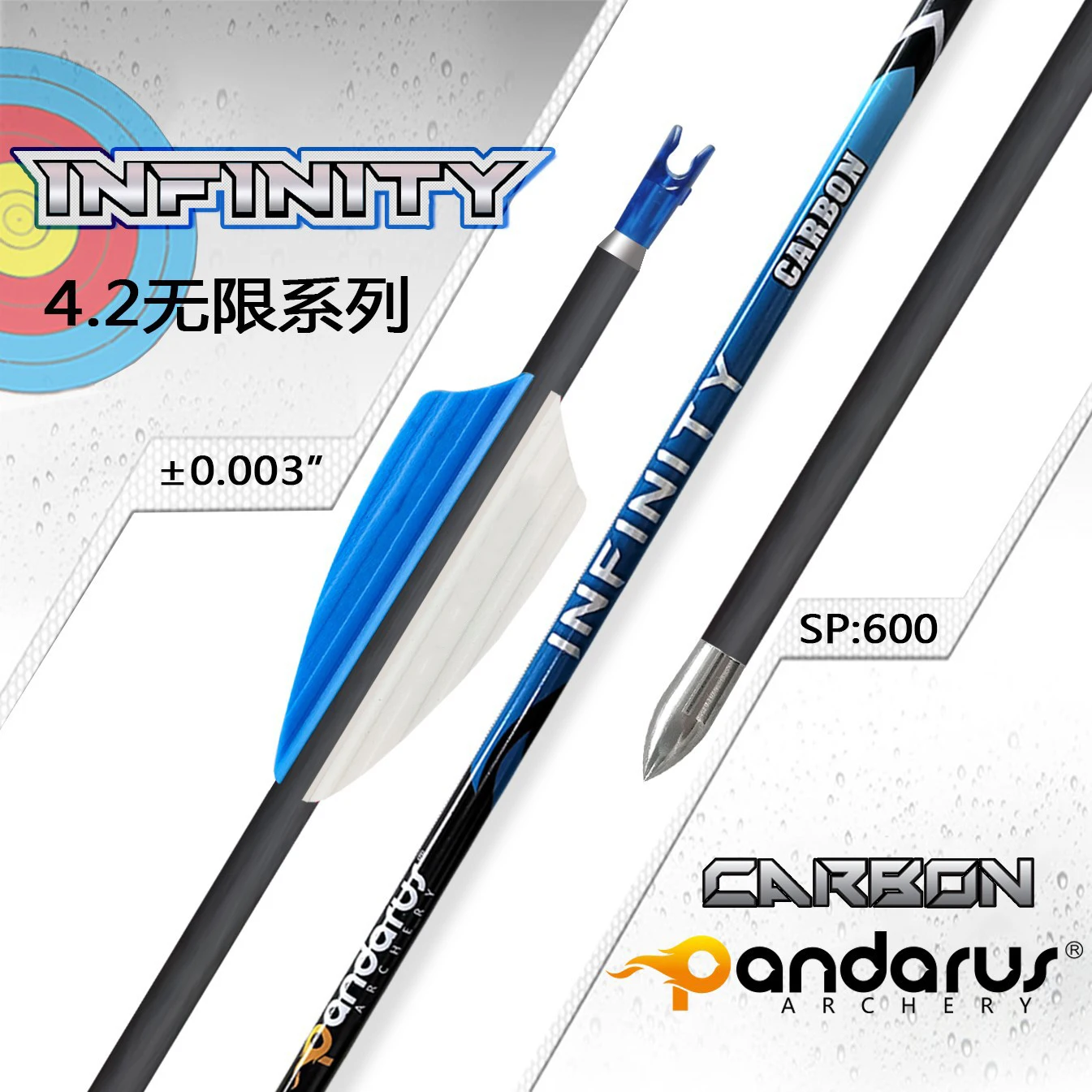 Imagem -02 - Pure Carbon Archery Composto Recuvre Arrow Bow Shooting Spine 400 500 600 700 800 900 1000 1100 1200 Id4.2 Milímetros 30