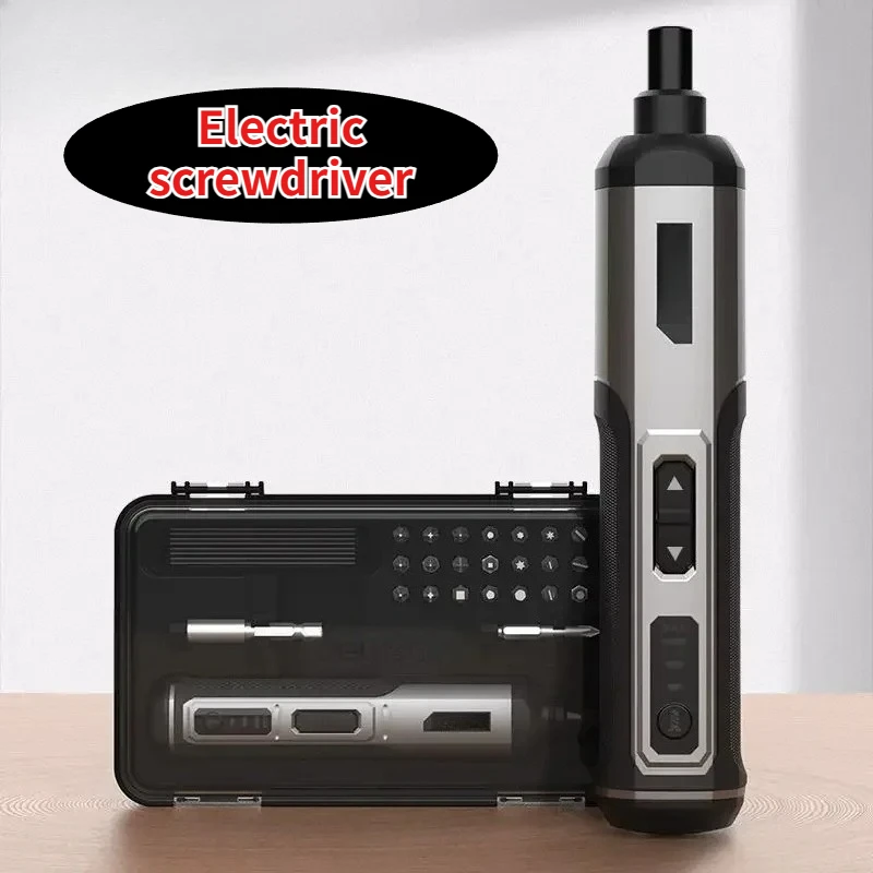 

Электрическая отвертка 3-скоростная, с большим крутящим моментом, беспроводная, аккумулятор 2000 мАч, дрель 4В, набор электроинструментов для домашнего ремонта и обслуживания.