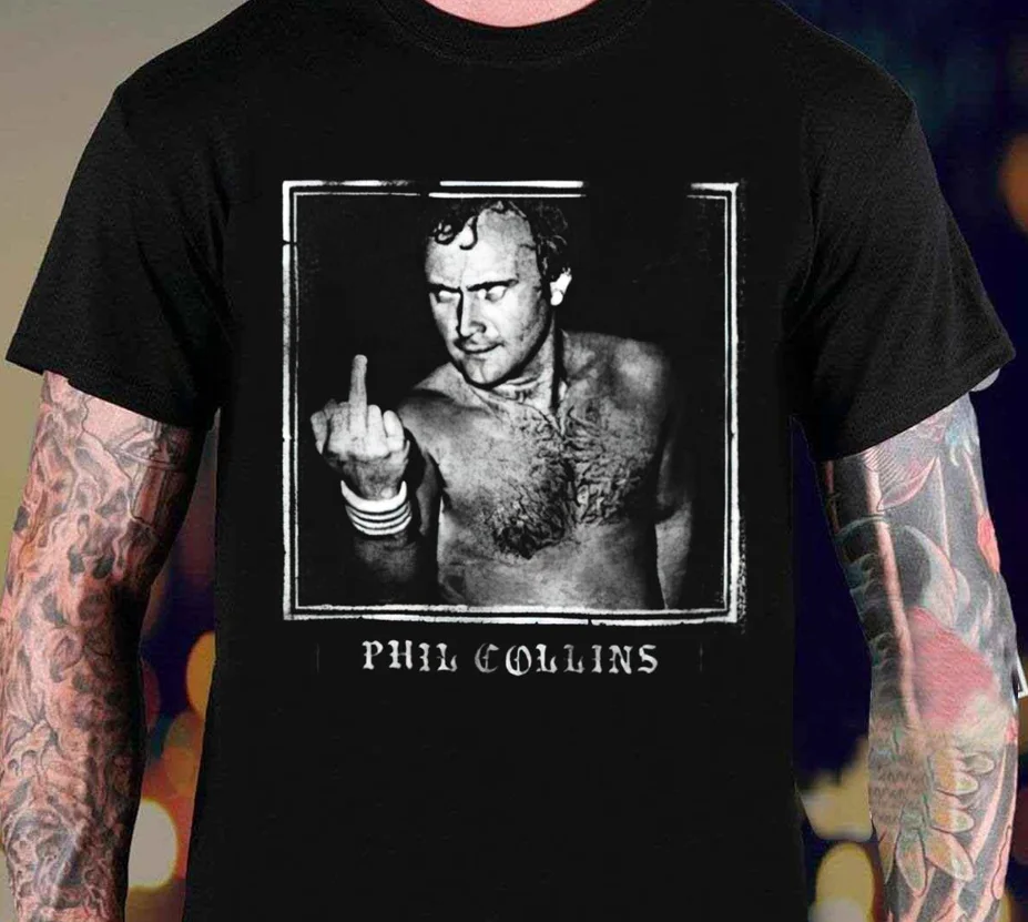 

Vtg Phil Collins Gift For Fans Black All Size Cotton Unisex Shirt J507