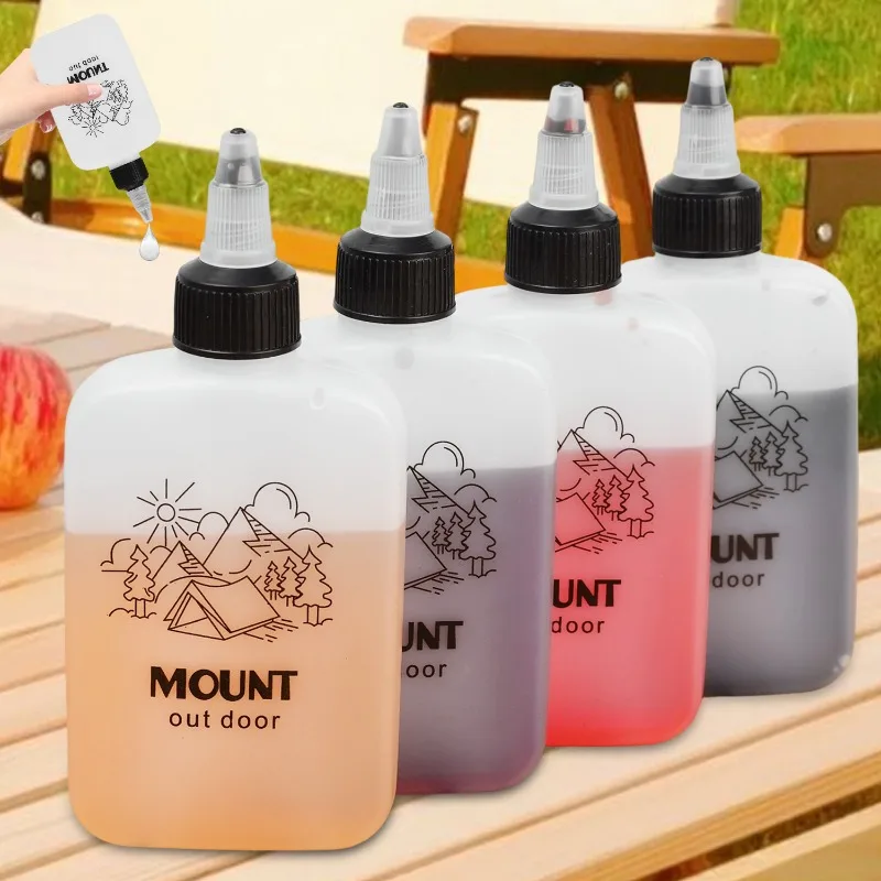 Outdoor Camping and Barbecue Olive Oil Bottle with Tapered Spout and Leak-Proof Seal Portable Seasoning Dispenser Bottle 1-4pcs view 3
