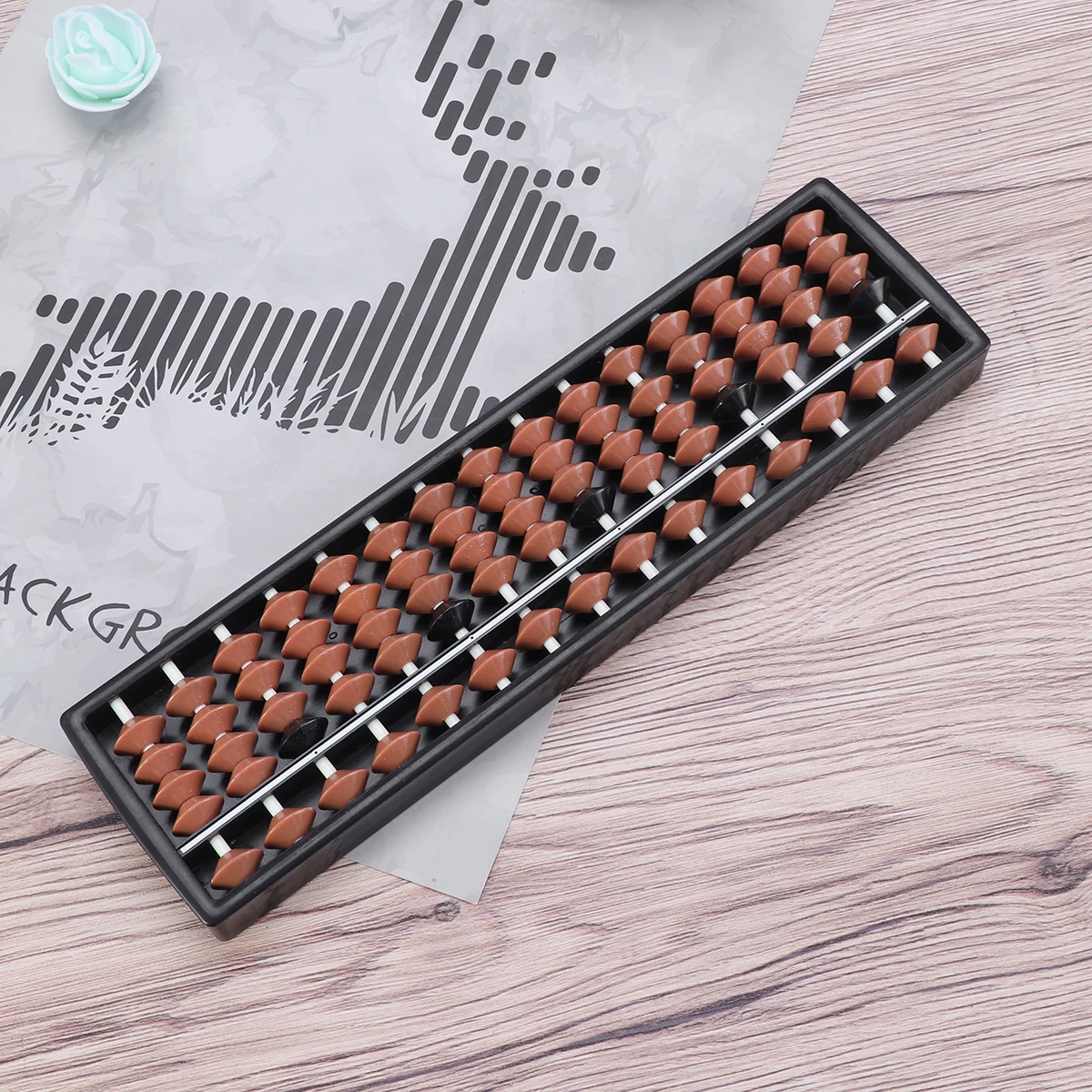 플라스틱 주판 15 자리 수학 학습 보조 어린이 계산 도구 산술 장난감 교육 학교 대나무 막대 구슬