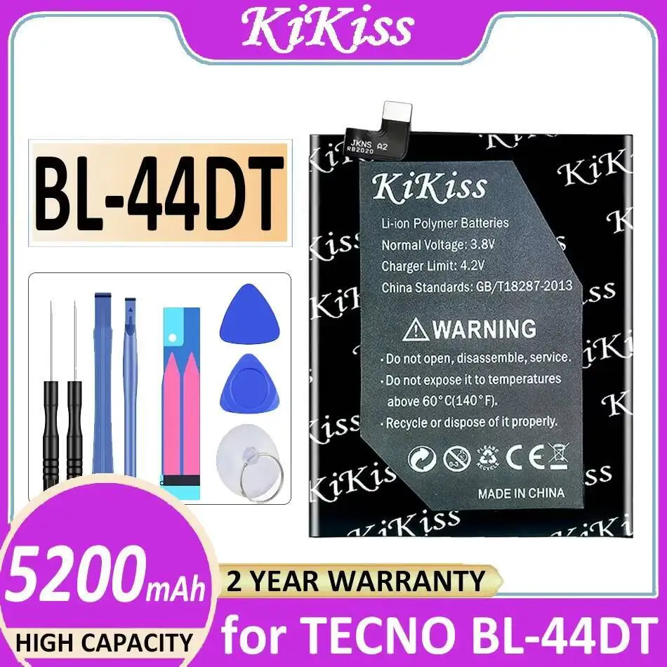 

Mobile Phone Battery Reliable Power Supply 5200Mah For Tecno BL-44DT