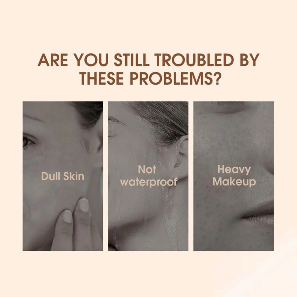 O.TWO.O Air Cushion BB Cream 3 Colors Fuller Coverage Waterproof Long-lasting Concealer Cushion Compact With Puff Face Makeup