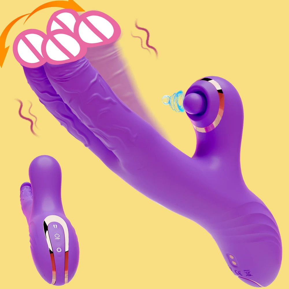 Double dildo vibrator for women Clitoris Stimulator G-spot Powerful 3 in 1 Dildo Female Masturbation Sex Toys Adult Goods