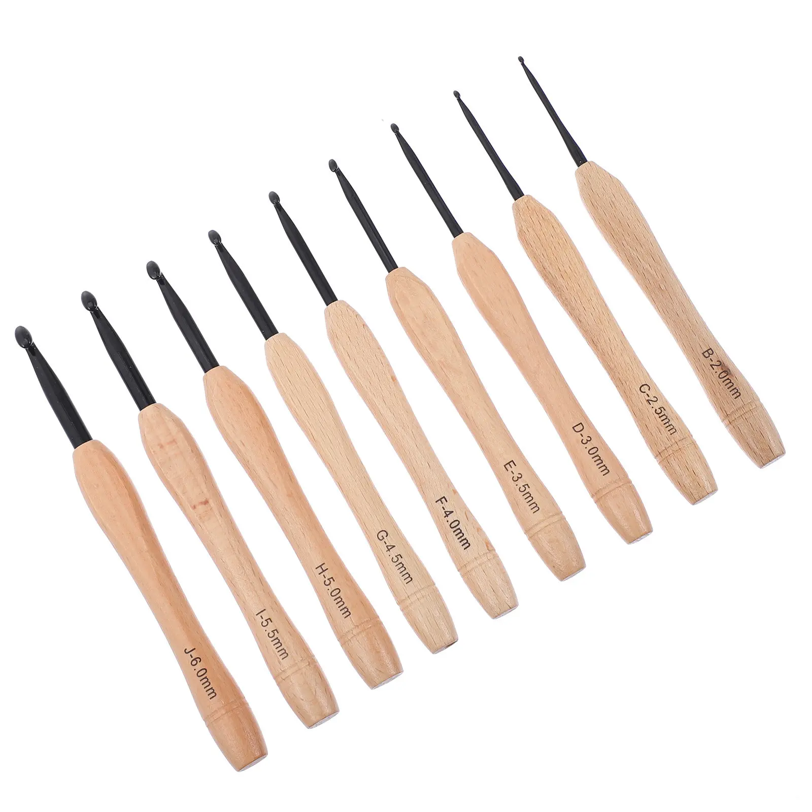 

Набор из 9 красных крючков для вязания с деревянными ручками, высококачественные алюминиевые иглы для вязания одежды, рукоделия и домашних проектов