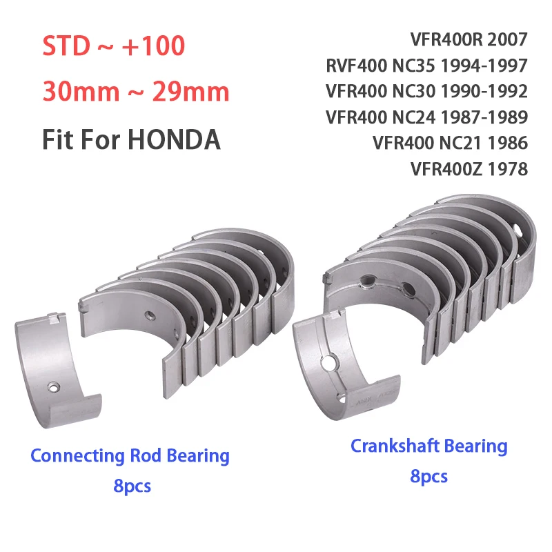 STD 30mm Connecting Rod Crankshaft Bearing for HONDA VFR400R 2007 RVF400 NC35 1994-1997 VFR400 NC24 NC30 VFR400Z VFR RVF 400 R