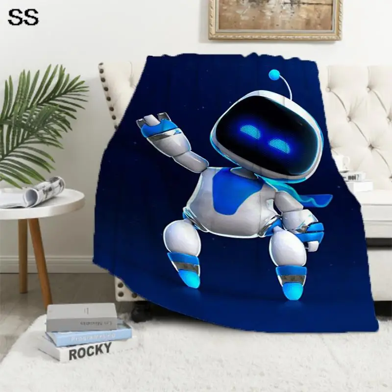 2024 melhor jogo astro bot cobertor jogando cobertores macios e fofos para sofá decorativo catnap downy king tampa luxo designer cama