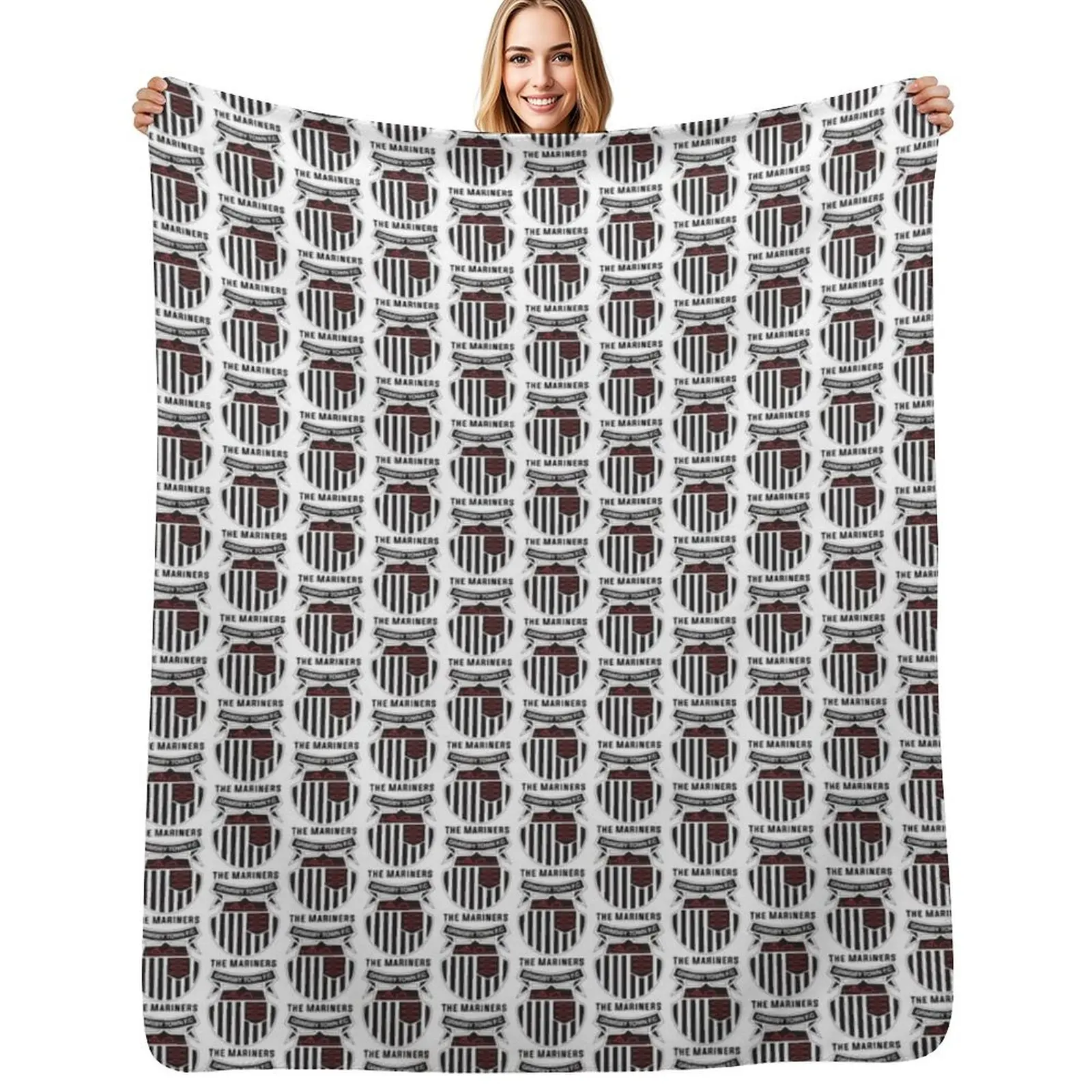 Grimsby Town [the mariners] Throw Blanket Decorative Sofas Blankets For Baby Large Kid'S Decoratives Furrys Blankets